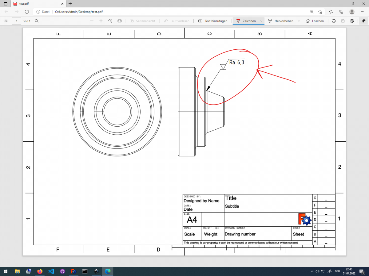 Creating Surface Roughness Annotation in FreeCAD TechDraw Aleksander Sadowski